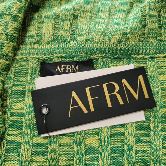 Afrm Turtleneck Bodysuit, Marled Green NWT $78 Size XS - Picture 6 of 7